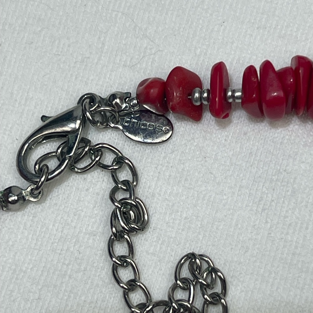 Chico’s Red Beaded Long Necklace - Picture 5 of 6